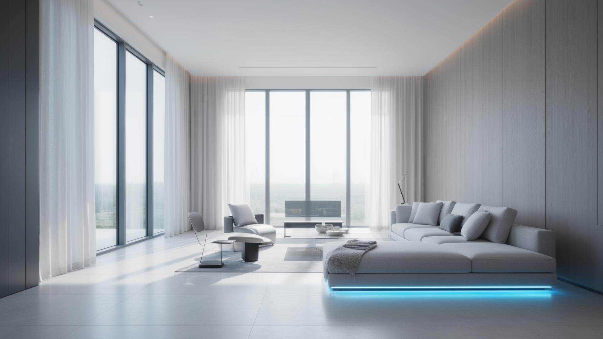 Spotless modern luxury living room